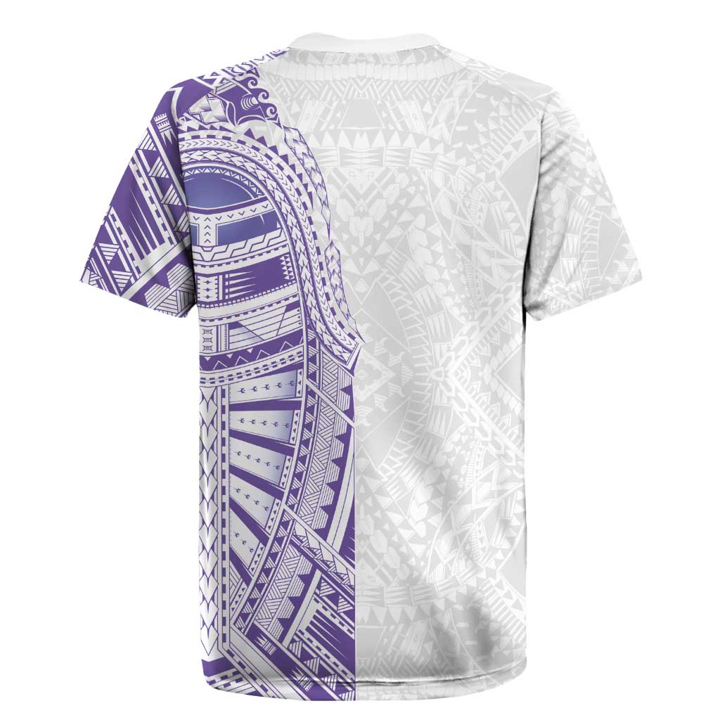 Traditional Polynesian Art Tattoos Rugby Jersey Purple Color - Polynesian Pride