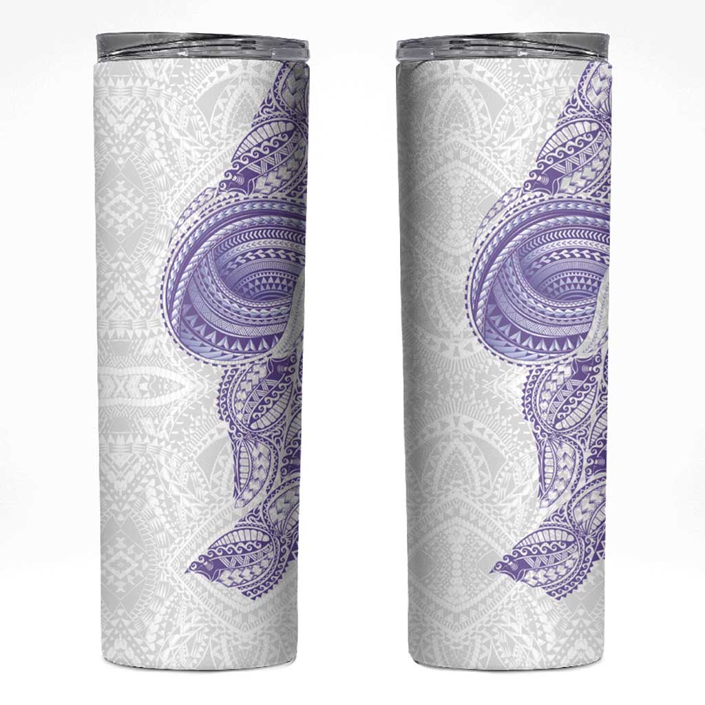 Traditional Polynesian Art Tattoos Skinny Tumbler Purple Color - Polynesian Pride