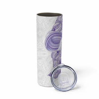 Traditional Polynesian Art Tattoos Skinny Tumbler Purple Color - Polynesian Pride