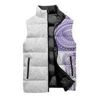 Traditional Polynesian Art Tattoos Sleeveless Puffer Jacket Purple Color - Polynesian Pride