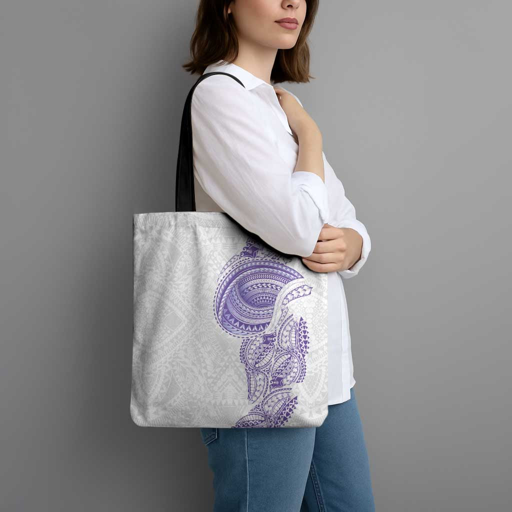 Traditional Polynesian Art Tattoos Tote Bag Purple Color - Polynesian Pride