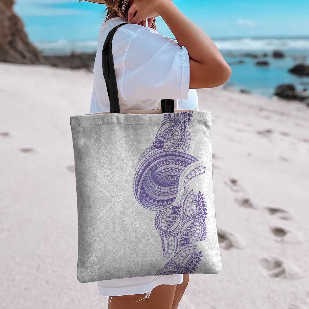 Traditional Polynesian Art Tattoos Tote Bag Purple Color - Polynesian Pride