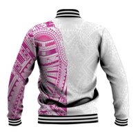 Traditional Polynesian Art Tattoos Baseball Jacket Pink Color - Polynesian Pride