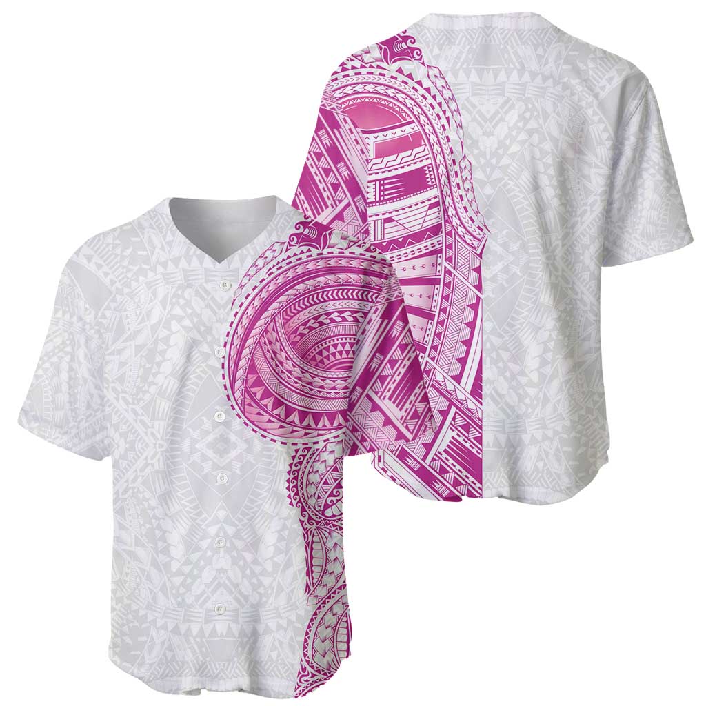 Traditional Polynesian Art Tattoos Baseball Jersey Pink Color - Polynesian Pride