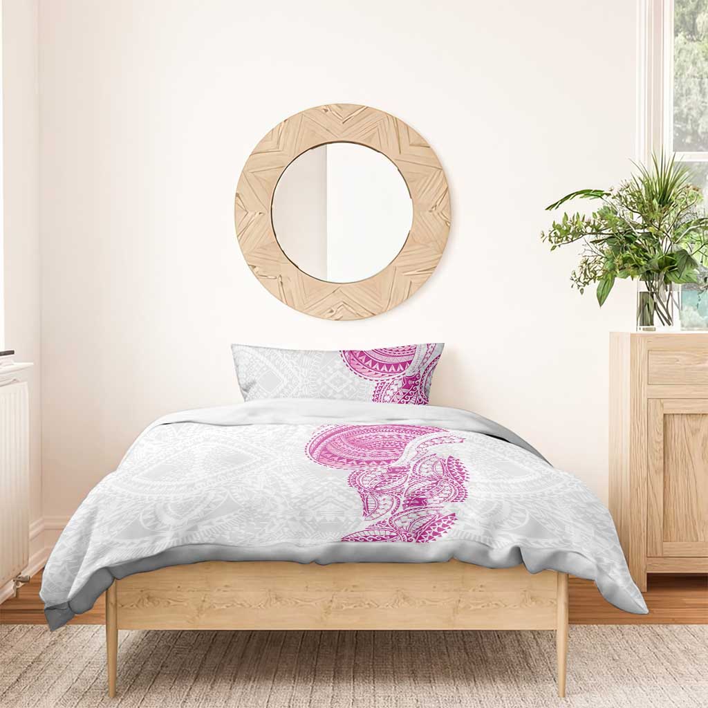 Traditional Polynesian Art Tattoos Bedding Set Pink Color - Polynesian Pride