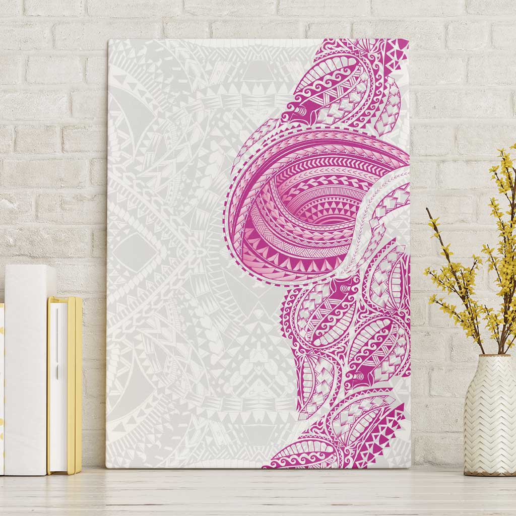 Traditional Polynesian Art Tattoos Canvas Wall Art Pink Color - Polynesian Pride