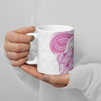 Traditional Polynesian Art Tattoos Ceramic Mug Pink Color - Polynesian Pride