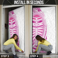 Traditional Polynesian Art Tattoos Door Cover Pink Color - Polynesian Pride