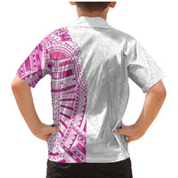 Traditional Polynesian Art Tattoos Family Matching Mermaid Dress and Hawaiian Shirt Pink Color - Polynesian Pride