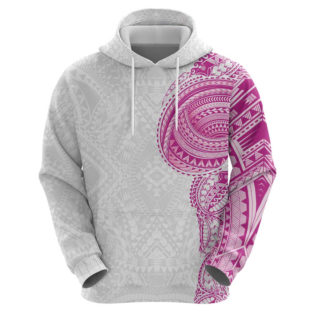 Traditional Polynesian Art Tattoos Hoodie Pink Color - Polynesian Pride