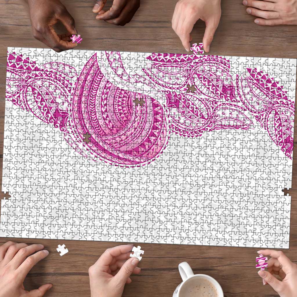 Traditional Polynesian Art Tattoos Puzzle Pink Color - Polynesian Pride