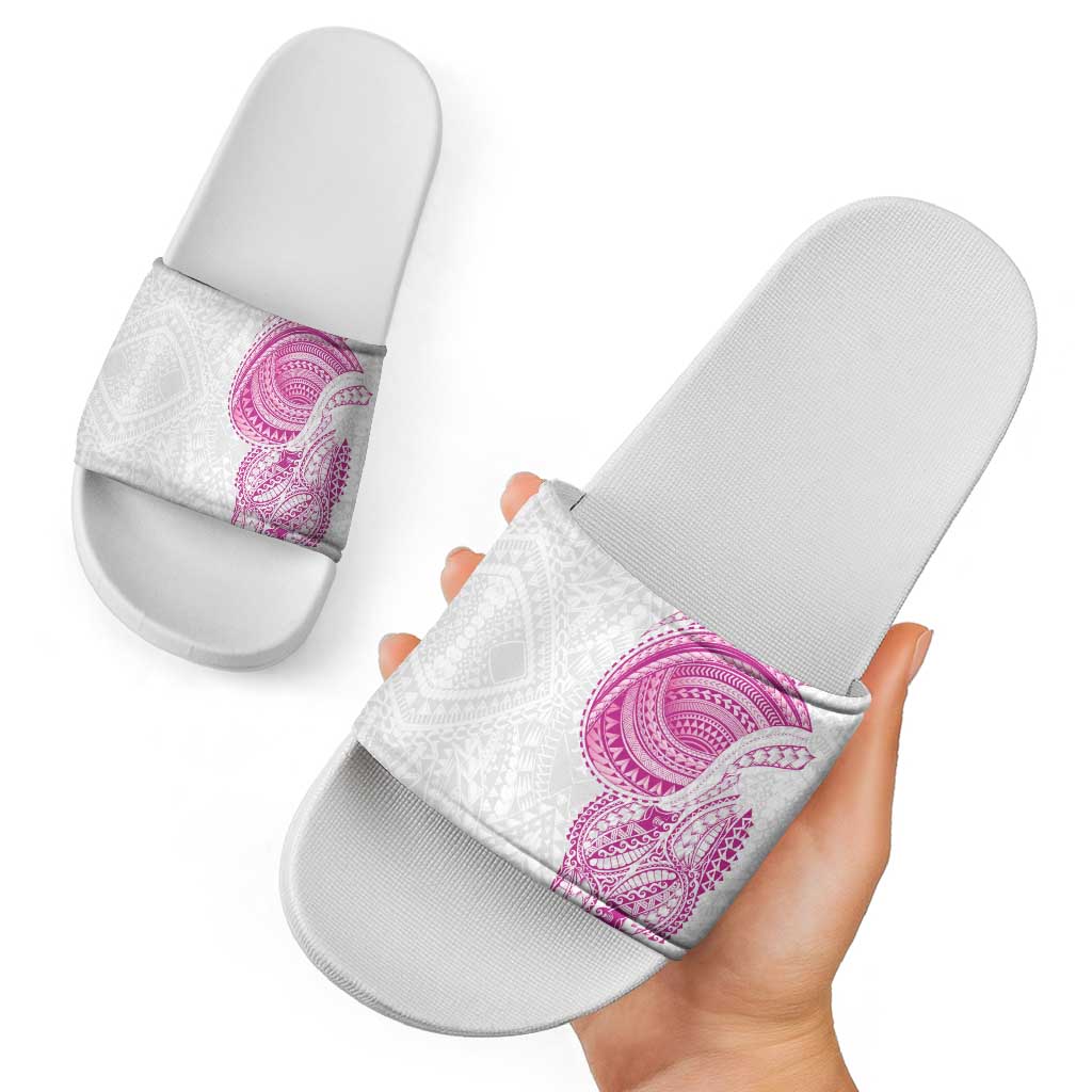 Traditional Polynesian Art Tattoos Slide Sandals Pink Color - Polynesian Pride