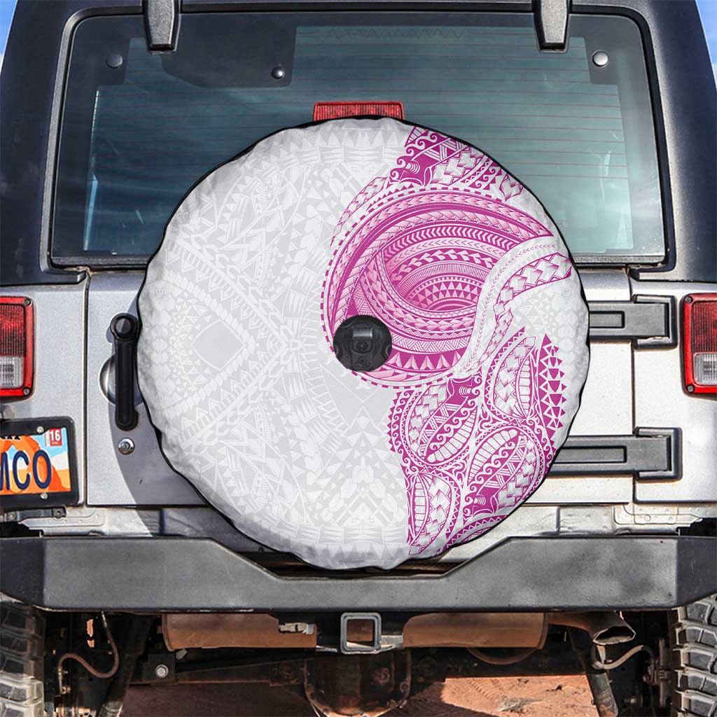 Traditional Polynesian Art Tattoos Spare Tire Cover Pink Color - Polynesian Pride