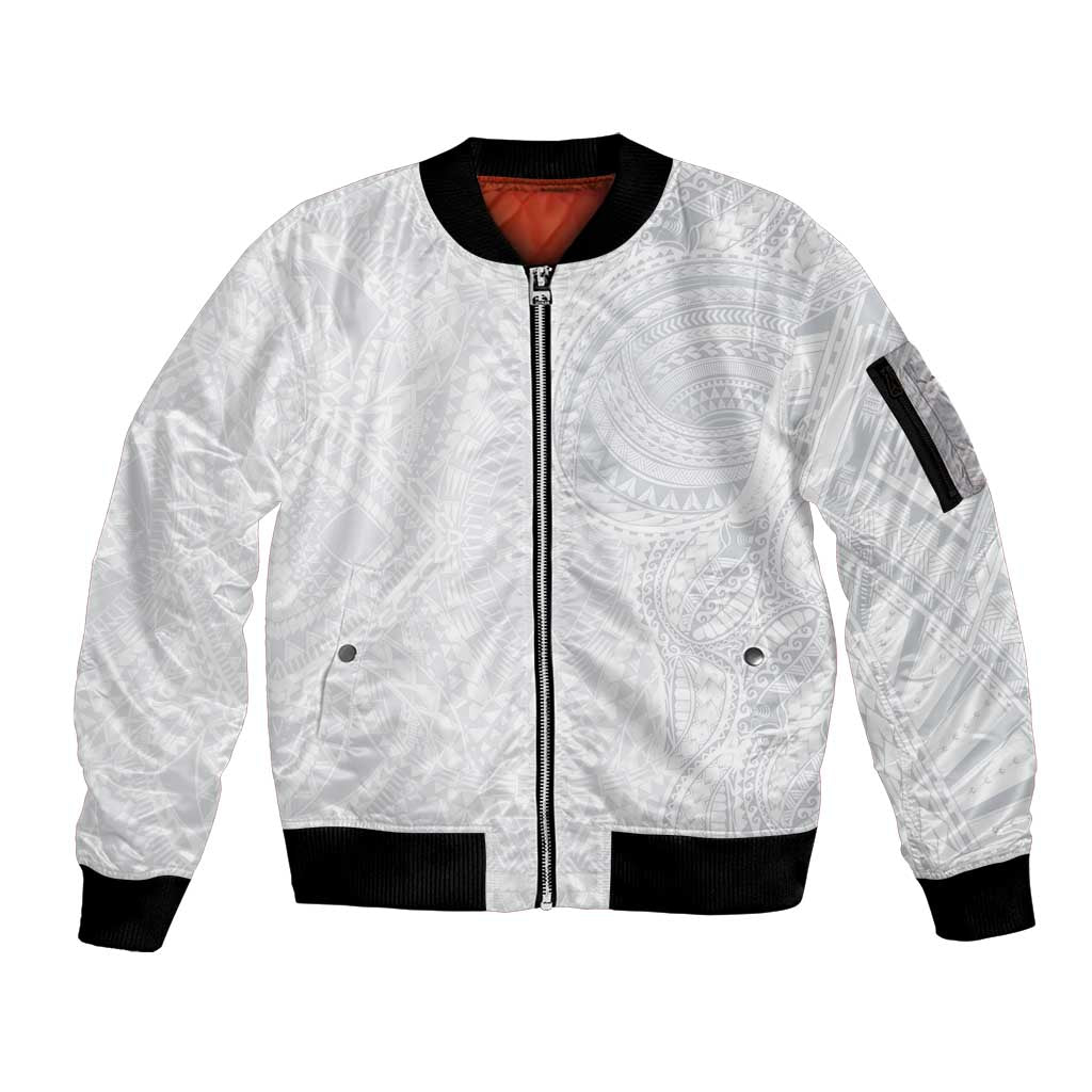 Lotu Tamaiti Sleeve Zip Bomber Jacket Traditional Samoan Art Tattoos - Polynesian Pride