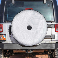 Lotu Tamaiti Spare Tire Cover Traditional Samoan Art Tattoos LT03 White - Polynesian Pride