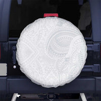 Lotu Tamaiti Spare Tire Cover Traditional Samoan Art Tattoos LT03 No hole White - Polynesian Pride
