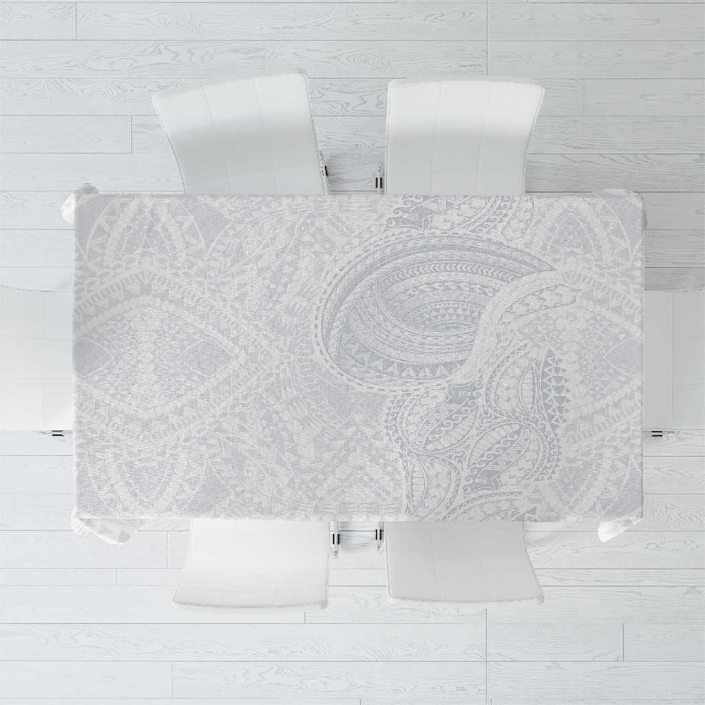 Lotu Tamaiti Tablecloth Traditional Samoan Art Tattoos LT03 White - Polynesian Pride