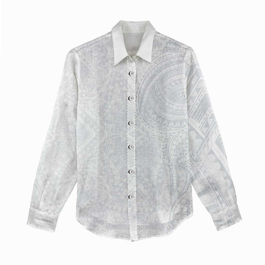 Lotu Tamaiti Women Casual Shirt Traditional Samoan Art Tattoos - Polynesian Pride