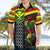 Kanaka Maoli Running Hawaiian Shirt Kakau Pattern with Kanaka Maoli Flag Color