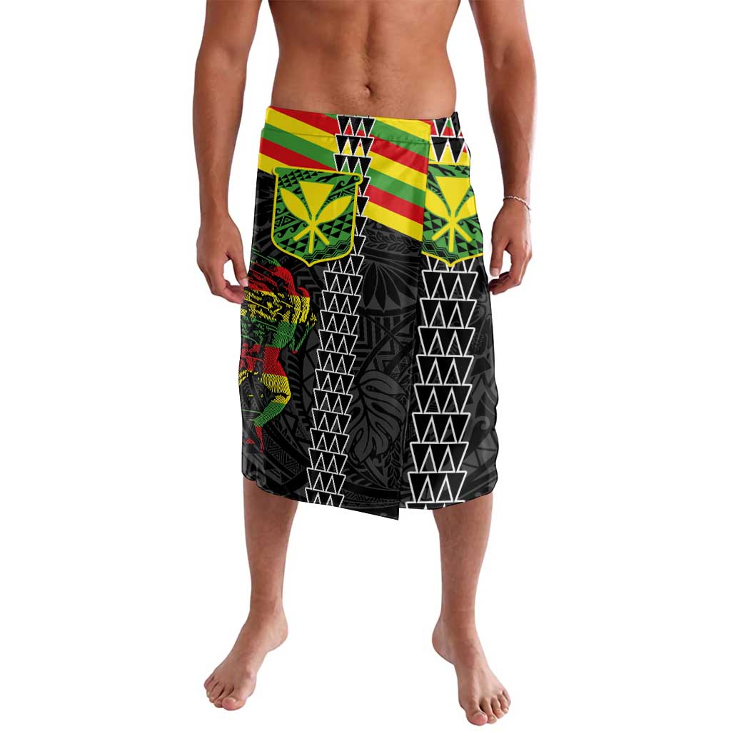 Kanaka Maoli Running Lavalava Kakau Pattern with Kanaka Maoli Flag Color