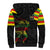 Kanaka Maoli Running Sherpa Hoodie Kakau Pattern with Kanaka Maoli Flag Color