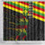 Kanaka Maoli Running Shower Curtain Kakau Pattern with Kanaka Maoli Flag Color