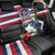 Honolulu Running Race Back Car Seat Cover Hawaii Marathon Kakau Art with Hibiscus and National Flag Style