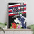 Honolulu Running Race Canvas Wall Art Hawaii Marathon Kakau Art with Hibiscus and National Flag Style