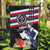 Honolulu Running Race Garden Flag Hawaii Marathon Kakau Art with Hibiscus and National Flag Style