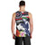 Honolulu Running Race Men Tank Top Hawaii Marathon Kakau Art with Hibiscus and National Flag Style