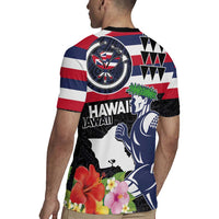 Honolulu Running Race Rugby Jersey Hawaii Marathon Kakau Art with Hibiscus and National Flag Style LT03 - Polynesian Pride