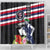 Honolulu Running Race Shower Curtain Hawaii Marathon Kakau Art with Hibiscus and National Flag Style