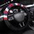 Honolulu Running Race Steering Wheel Cover Hawaii Marathon Kakau Art with Hibiscus and National Flag Style