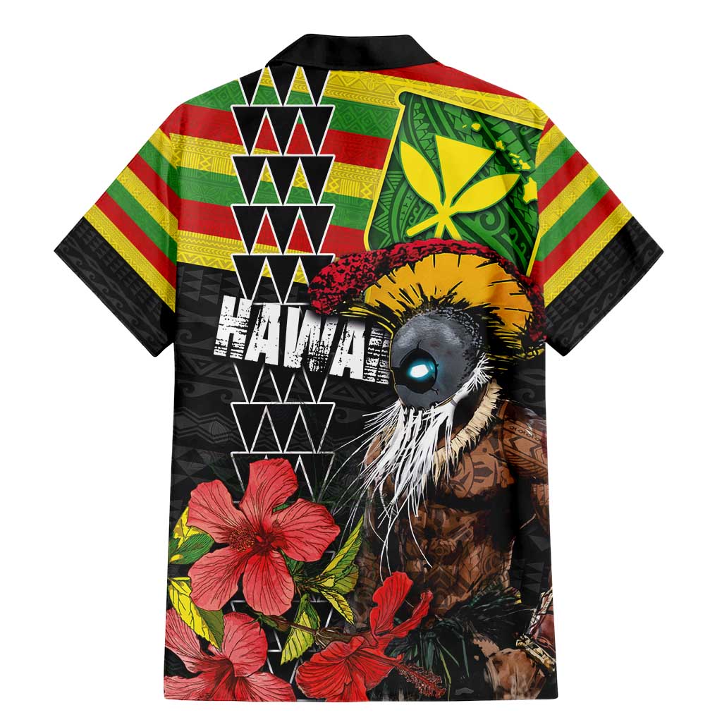Kanaka Maoli Ikaika Warrior Family Matching Mermaid Dress and Hawaiian Shirt Hibiscus Kakau Art and Tapa Tribal Pattern LT03 - Polynesian Pride