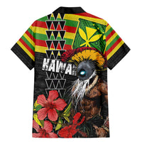 Kanaka Maoli Ikaika Warrior Family Matching Mermaid Dress and Hawaiian Shirt Hibiscus Kakau Art and Tapa Tribal Pattern LT03 - Polynesian Pride
