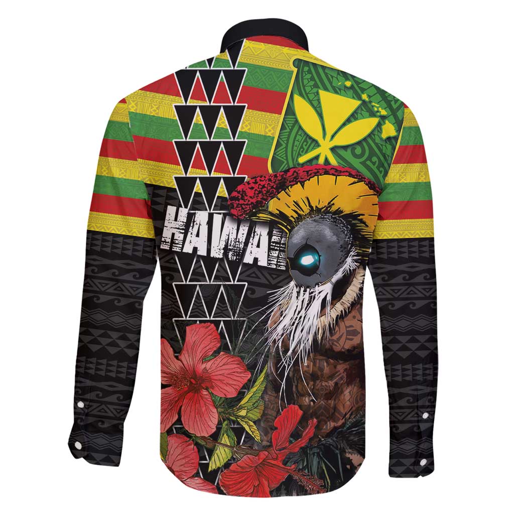 Kanaka Maoli Ikaika Warrior Family Matching Puletasi and Hawaiian Shirt Hibiscus Kakau Art and Tapa Tribal Pattern LT03 - Polynesian Pride