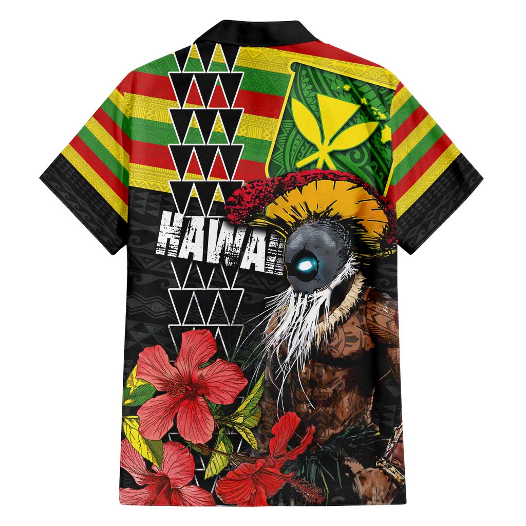 Kanaka Maoli Ikaika Warrior Family Matching Summer Maxi Dress and Hawaiian Shirt Hibiscus Kakau Art and Tapa Tribal Pattern LT03 - Polynesian Pride