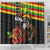 Kanaka Maoli Ikaika Warrior Shower Curtain Hibiscus Kakau Art and Tapa Tribal Pattern