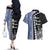 Fiji Queen Victoria School Couples Matching Off The Shoulder Long Sleeve Dress and Hawaiian Shirt Tapa and Polynesian Tribal Pattern Half Style LT03 - Polynesian Pride