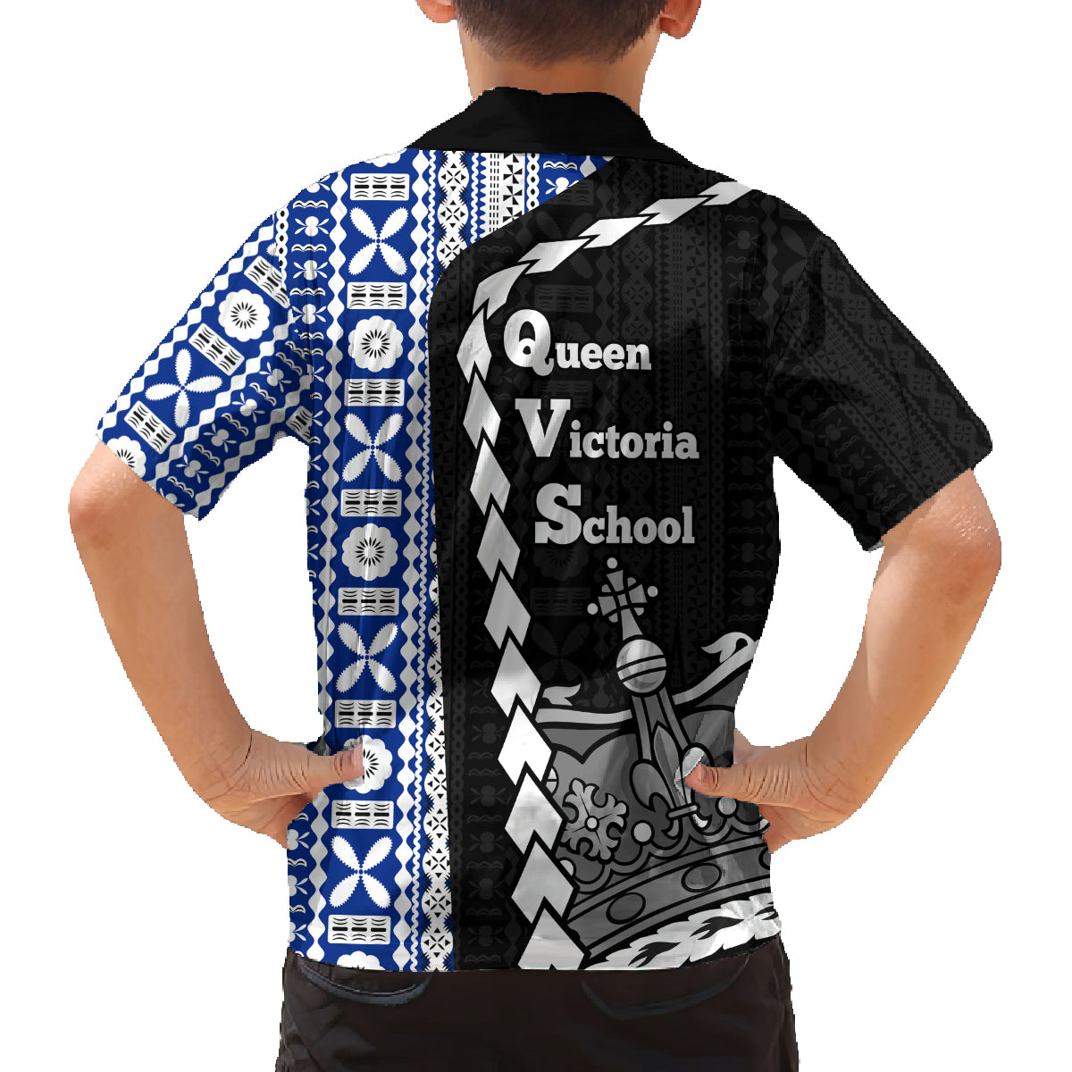 Fiji Queen Victoria School Family Matching Puletasi Dress and Hawaiian Shirt Tapa and Polynesian Tribal Pattern Half Style LT03 - Polynesian Pride