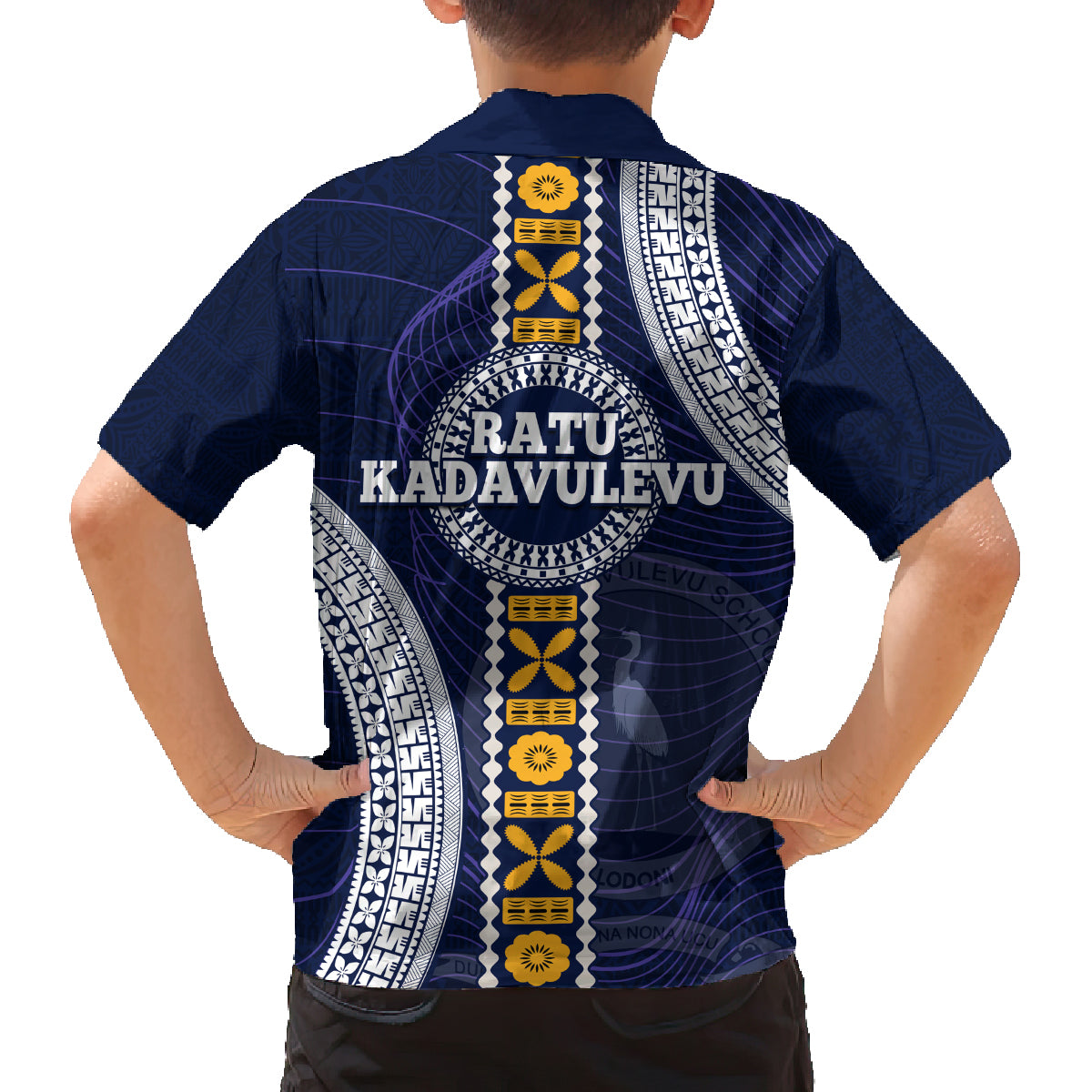 Fiji Ratu Kadavulevu School Family Matching Tank Maxi Dress and Hawaiian Shirt Tapa and Polynesian Tribal Pattern LT03 - Polynesian Pride