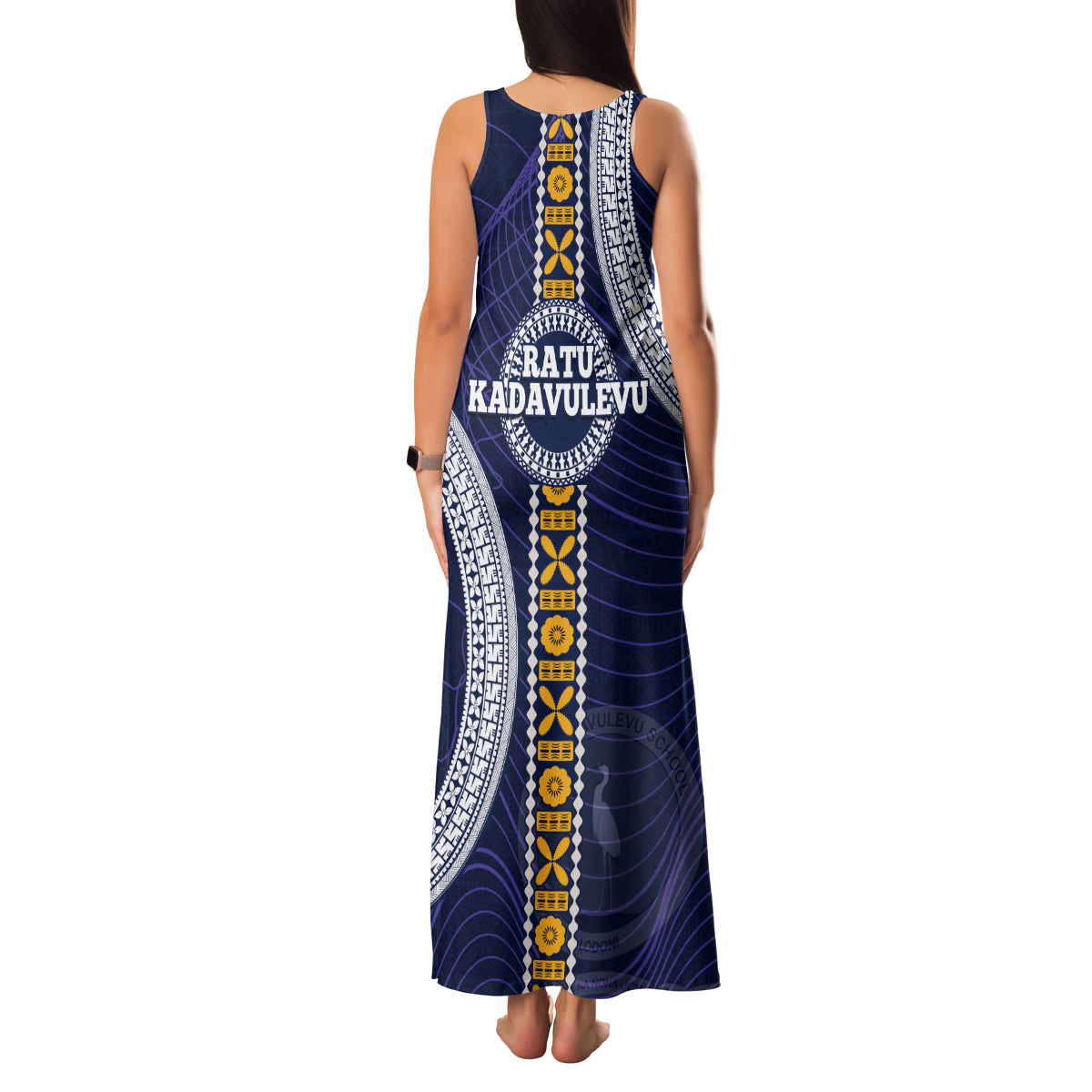 Fiji Ratu Kadavulevu School Family Matching Tank Maxi Dress and Hawaiian Shirt Tapa and Polynesian Tribal Pattern LT03 - Polynesian Pride