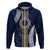 Fiji Ratu Kadavulevu School Hoodie Tapa and Polynesian Tribal Pattern LT03 Zip Hoodie Blue - Polynesian Pride