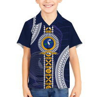 Fiji Ratu Kadavulevu School Kid Hawaiian Shirt Tapa and Polynesian Tribal Pattern LT03 Kid Blue - Polynesian Pride