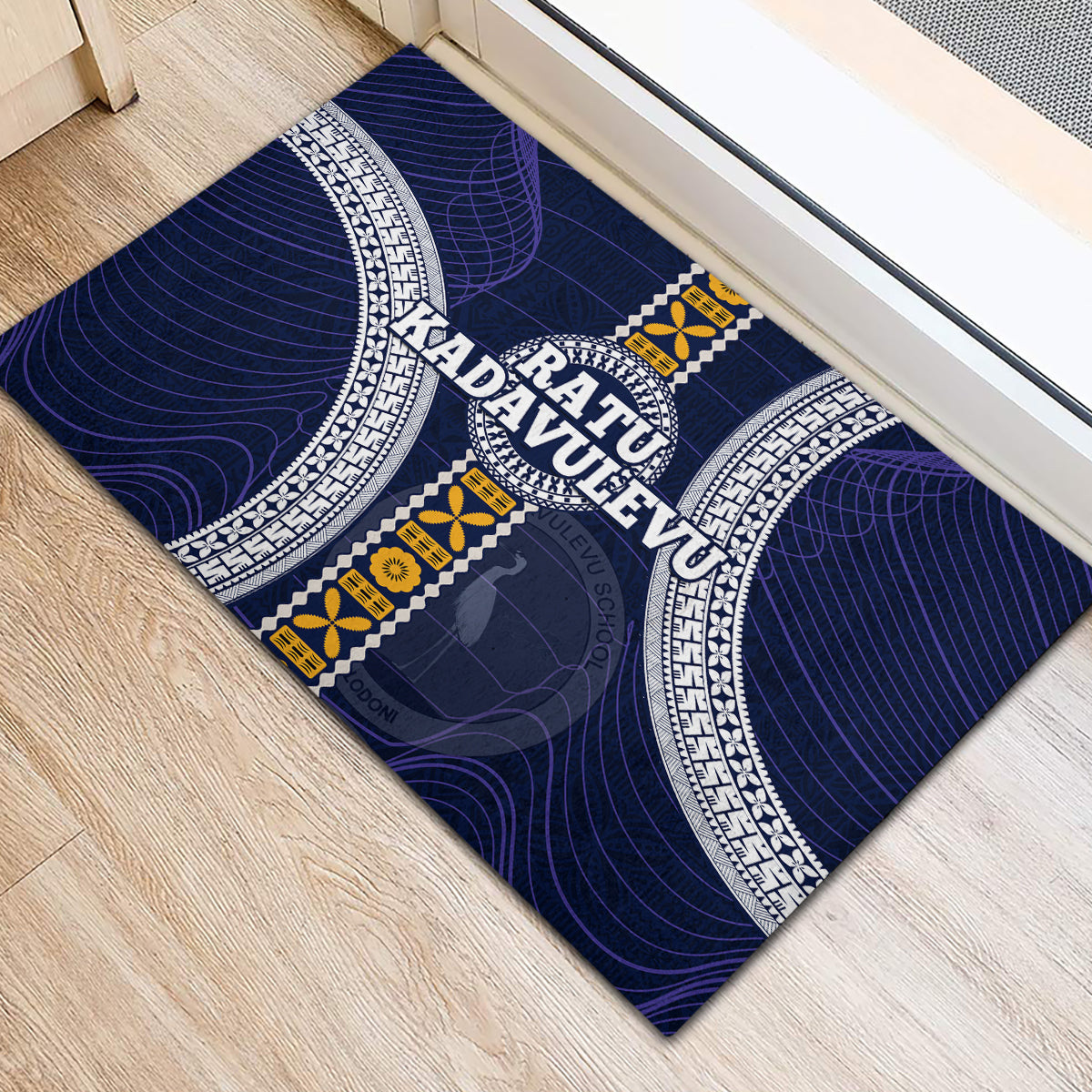 Fiji Ratu Kadavulevu School Rubber Doormat Tapa and Polynesian Tribal Pattern LT03 - Polynesian Pride
