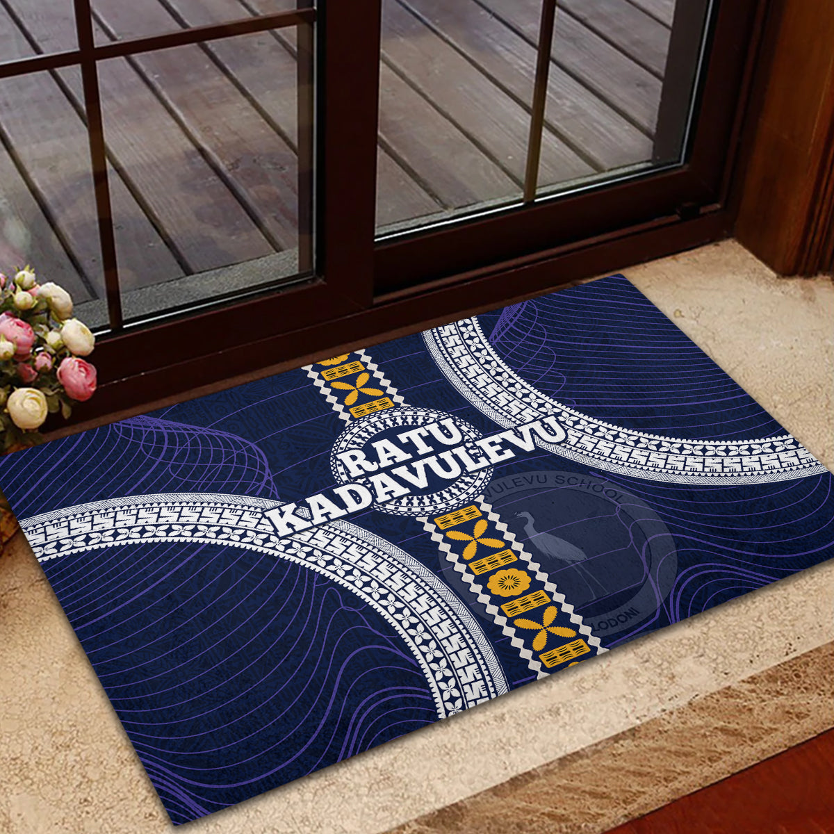 Fiji Ratu Kadavulevu School Rubber Doormat Tapa and Polynesian Tribal Pattern LT03 - Polynesian Pride