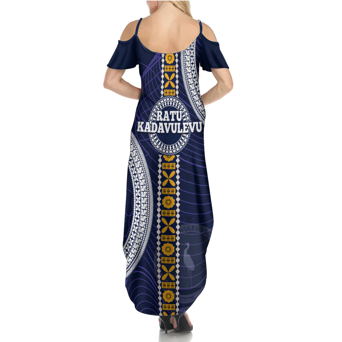 Fiji Ratu Kadavulevu School Summer Maxi Dress Tapa and Polynesian Tribal Pattern LT03 - Polynesian Pride