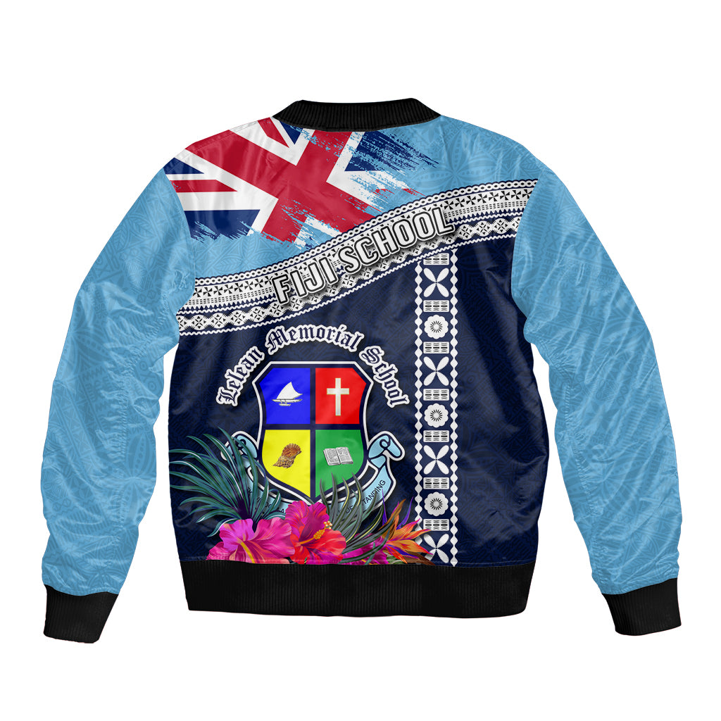 Fiji Lelean Memorial School Bomber Jacket Tapa and Polynesian Tribal Pattern LT03 - Polynesian Pride