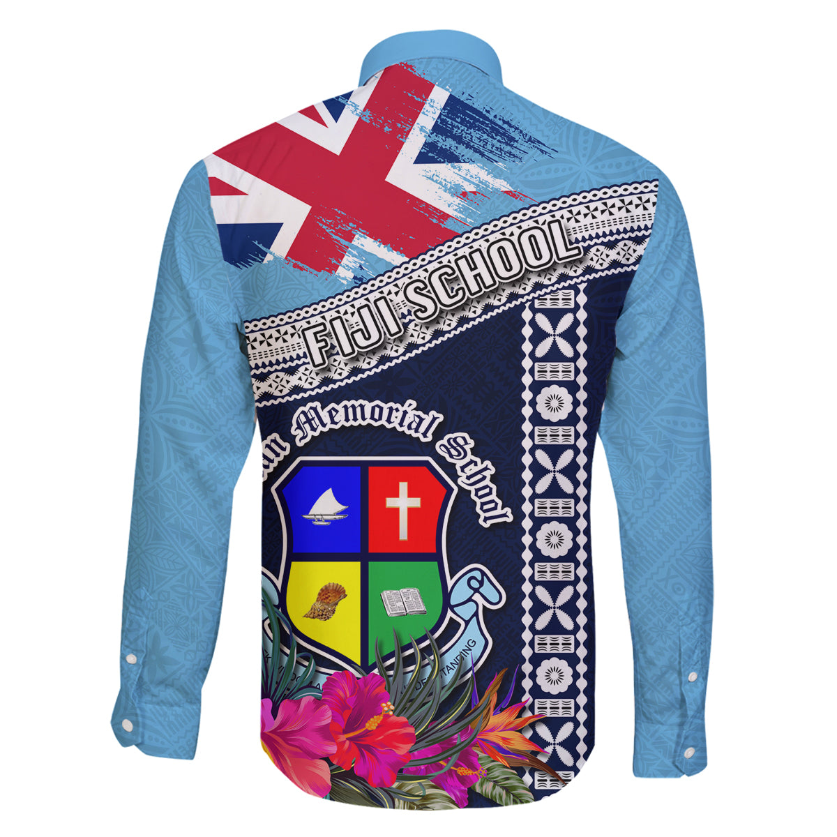 Fiji Lelean Memorial School Family Matching Tank Maxi Dress and Hawaiian Shirt Tapa and Polynesian Tribal Pattern LT03 - Polynesian Pride