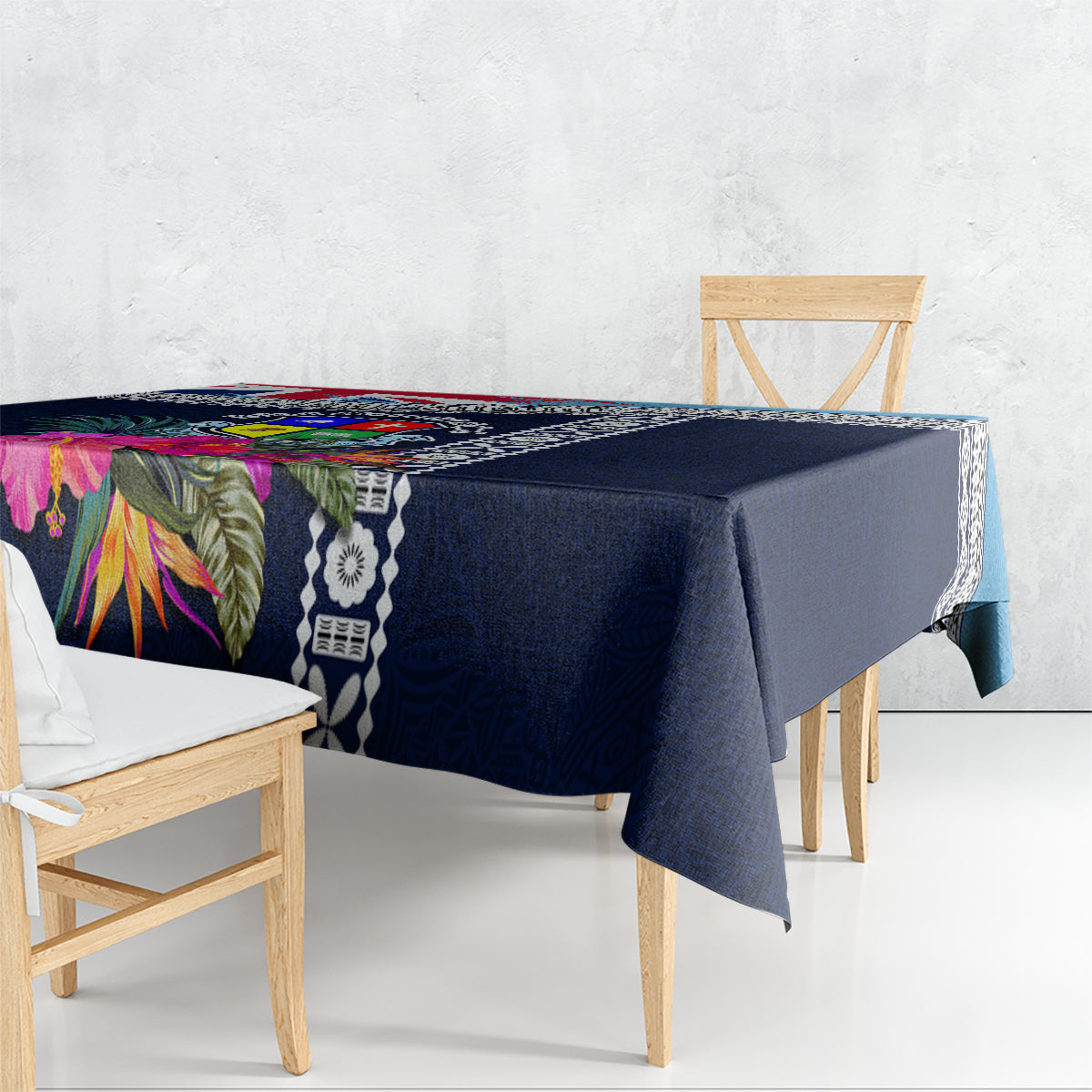 Fiji Lelean Memorial School Tablecloth Tapa and Polynesian Tribal Pattern LT03 - Polynesian Pride